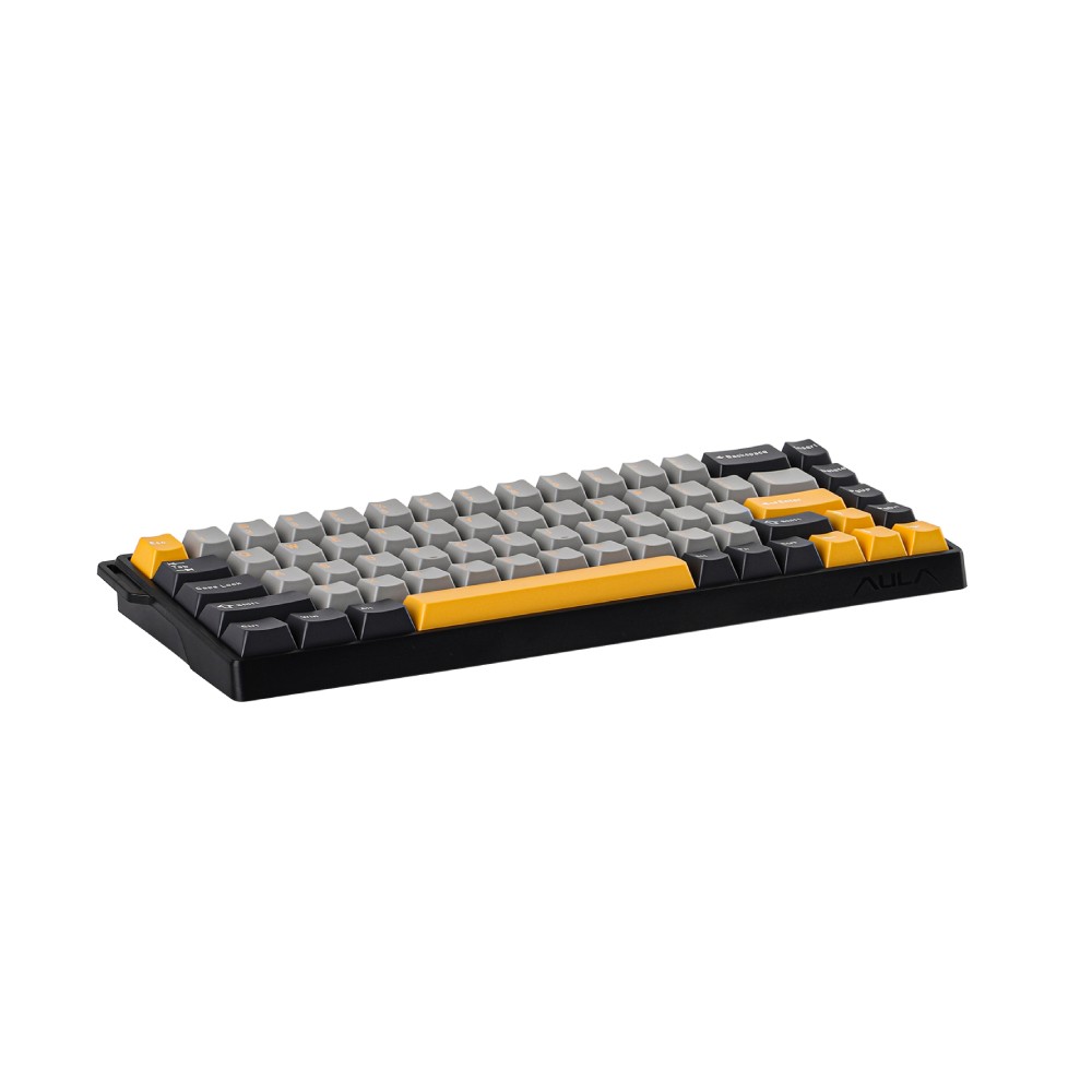 คีย์บอร์ดเกมมิ่ง AULA WIN68 (GRAY/YELLOW/BLACK) CHUN MNT SWITCH