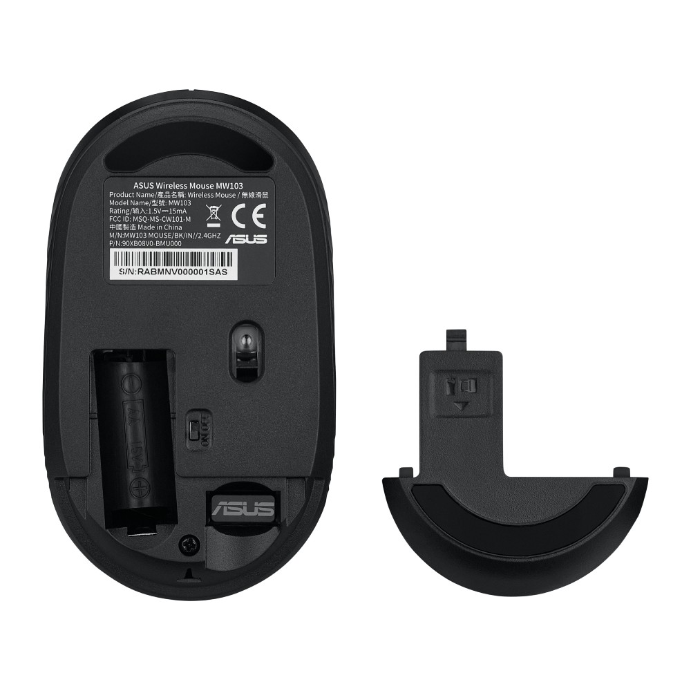 เมาส์ไร้สาย Asus MW103 Silent Black