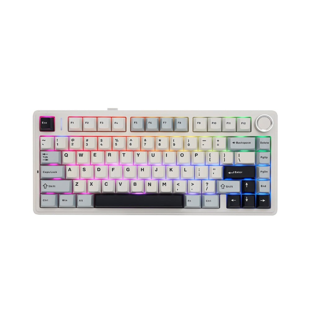 คีย์บอร์ดเกมมิ่ง AULA F75 (BLUE/WHITE/PURPLE) GREEN SWITCH