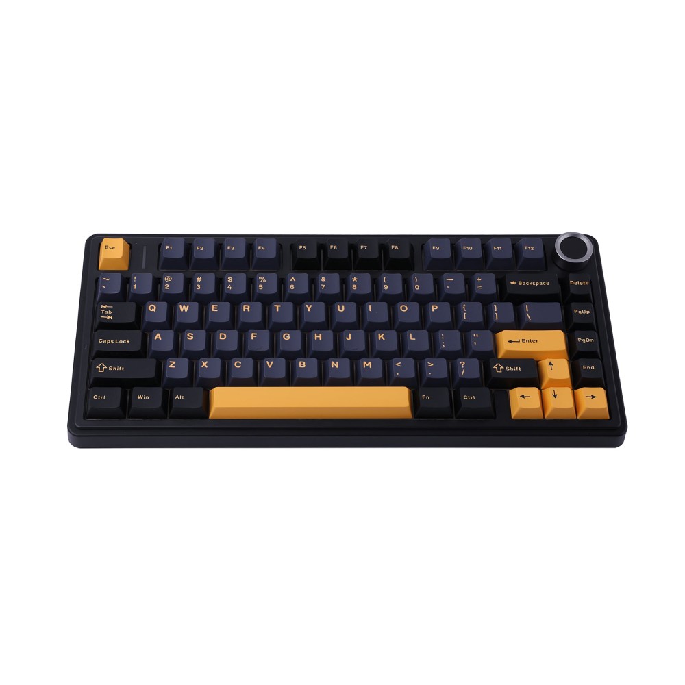 คีย์บอร์ดเกมมิ่ง AULA F75 (BLACK/DARK BLUE/ORANGE) GREY SWITCH