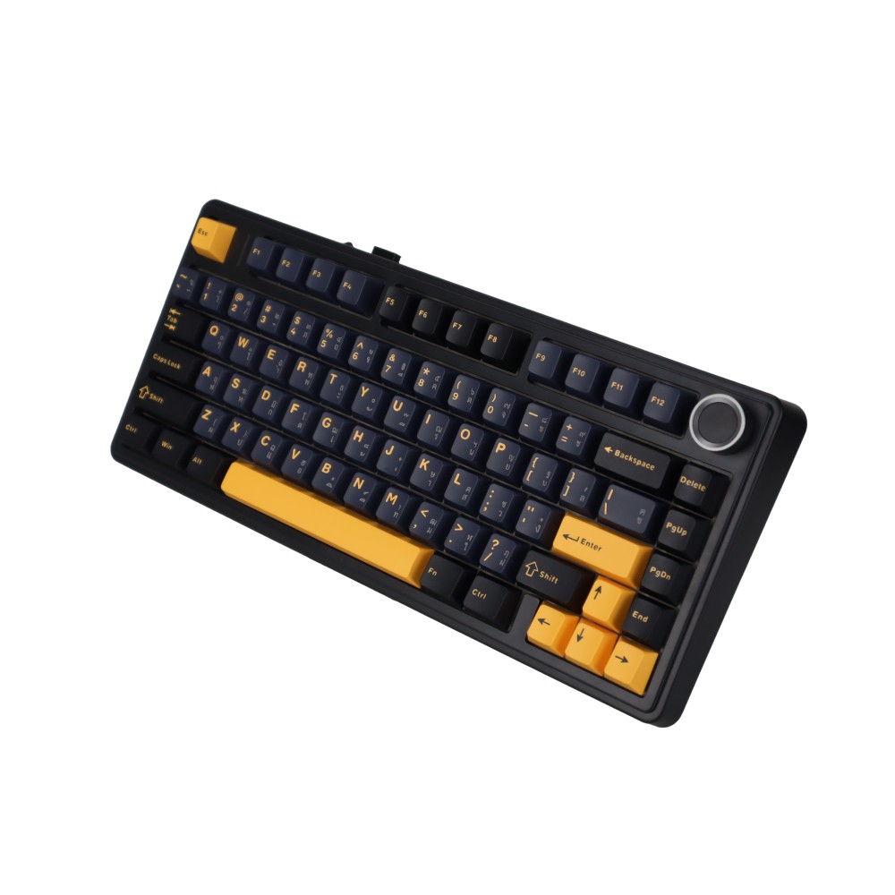 คีย์บอร์ดเกมมิ่ง AULA F75 (BLACK/DARK BLUE/ORANGE) GREY SWITCH