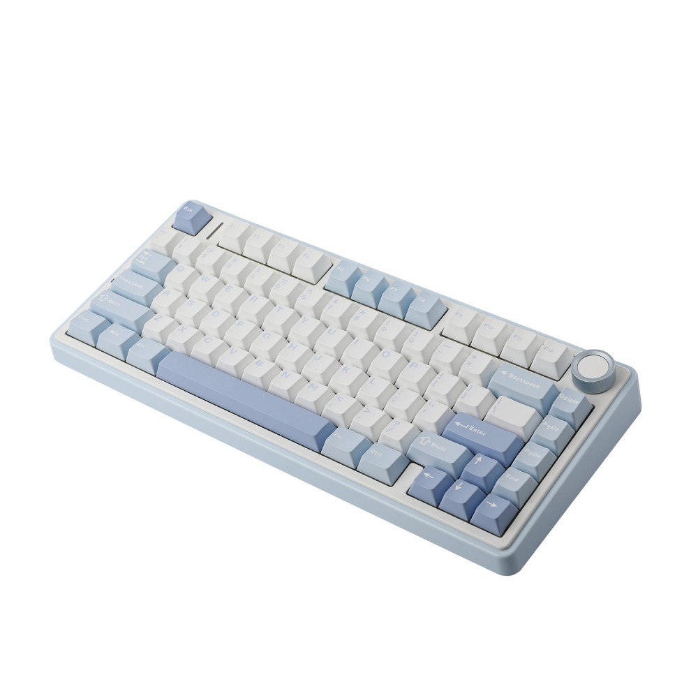 คีย์บอร์ดเกมมิ่ง AULA F75 (LIGHT BLUE/WHITE/DARK BLUE) GREY SWITCH