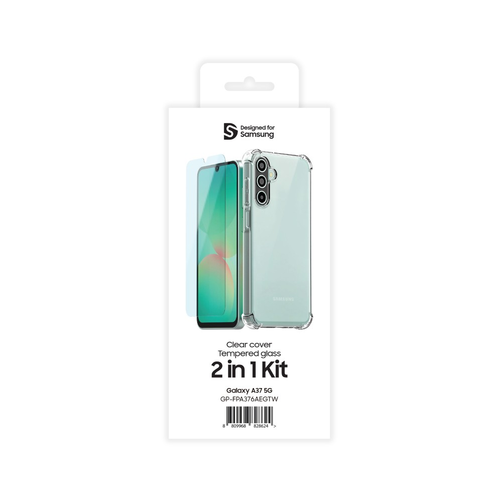 เคสพร้อมฟิล์ม Samsung Galaxy A37 Mobeen Clear 2in1 Kit Transparent