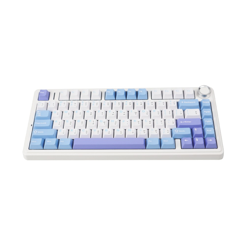 คีย์บอร์ดเกมมิ่ง AULA F75 (WHITE/BLUE/PURPLE) SKYBLUE SWITCH