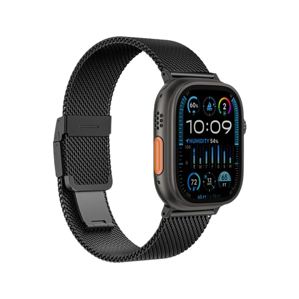 AMAZINGthing สาย Apple Watch Strap Series 6,7,8,9,10,11,Ultra (38/40/41/42/44/45/49 mm) Premium Metal Black