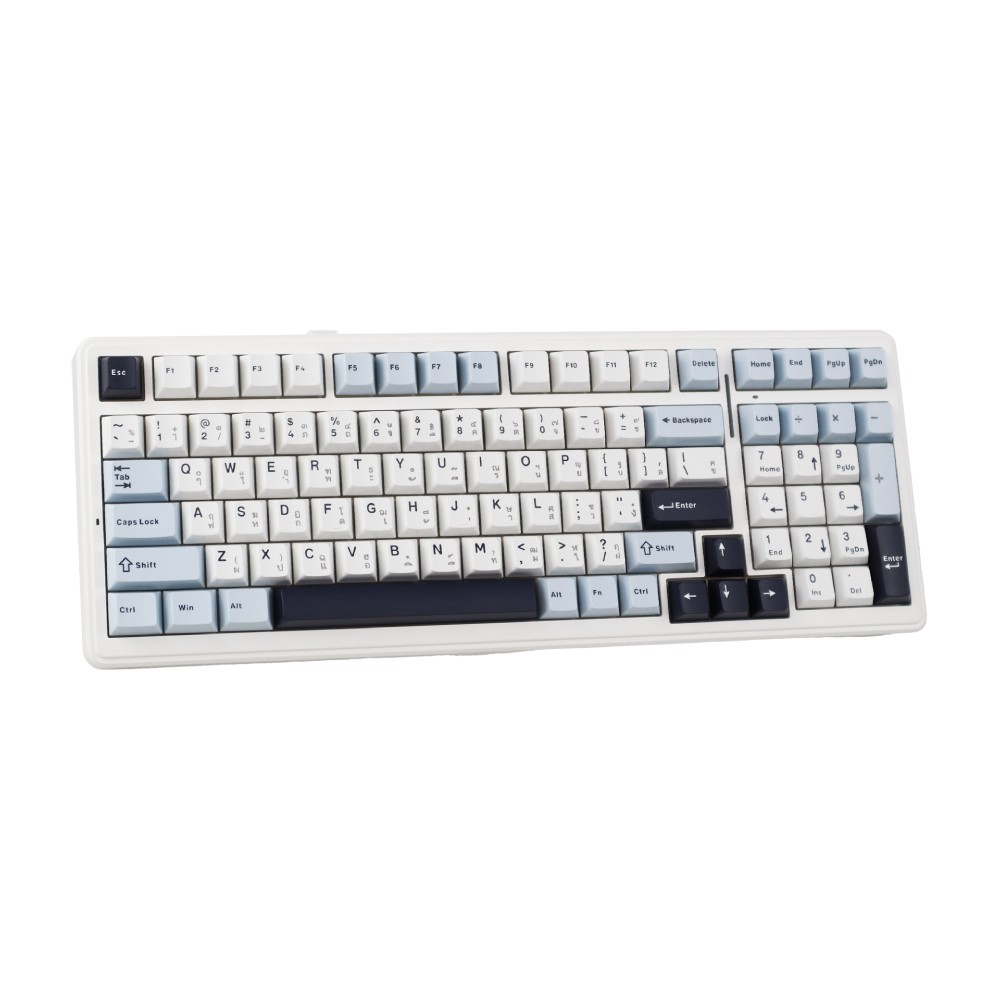 คีย์บอร์ดเกมมิ่ง AULA F99 V.3 White/Blue/Black Purple - Green Switch