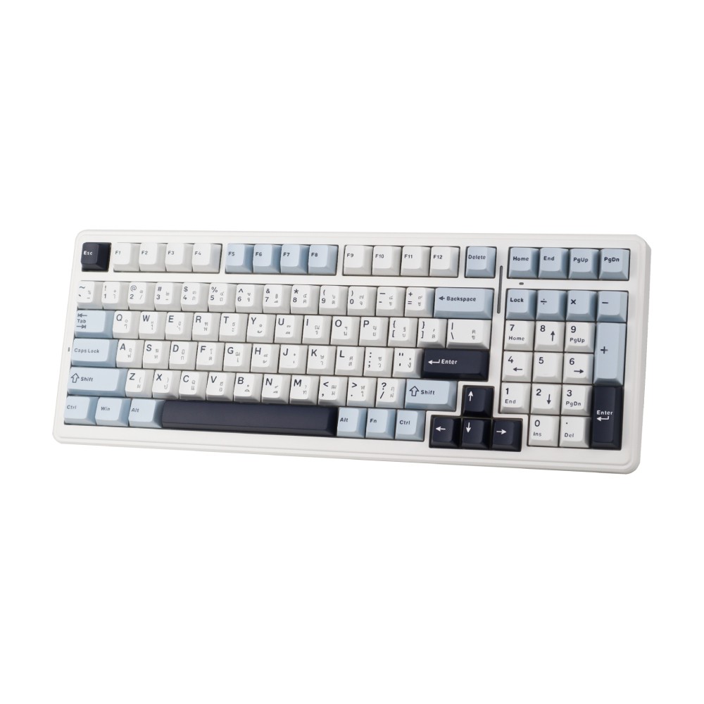 คีย์บอร์ดเกมมิ่ง AULA F99 V.3 White/Blue/Black Purple - Green Switch