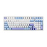 คีย์บอร์ดเกมมิ่ง AULA F99 V.3 White/Blue/Purple - Gray Wood Switch