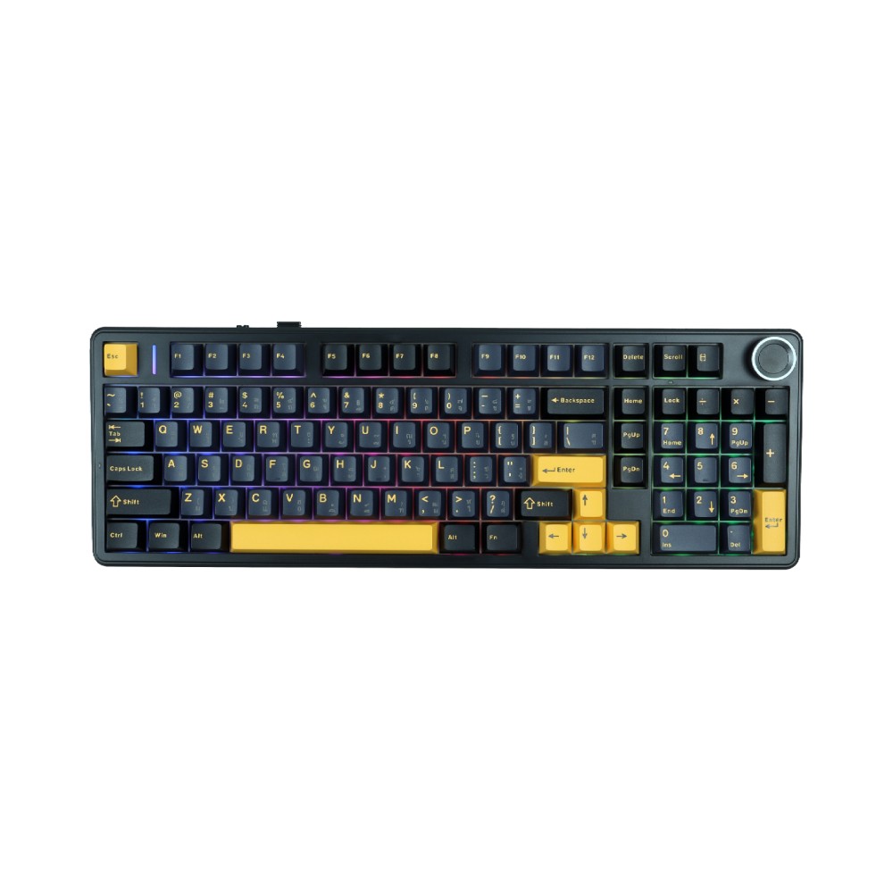 คีย์บอร์ดเกมมิ่ง AULA F99PRO (BLACK/DARKBLUE/ORANGE) SKYBLUE SWITCH