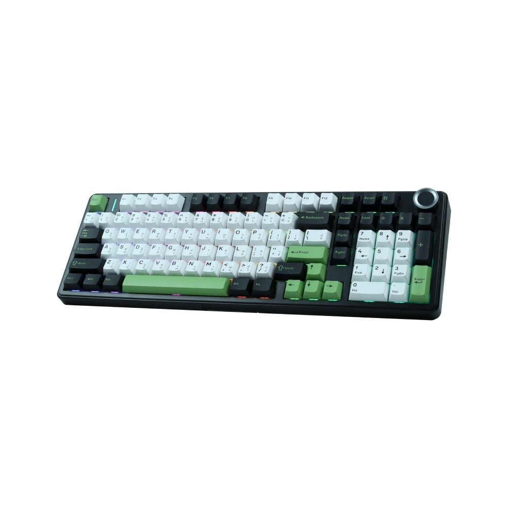 คีย์บอร์ดเกมมิ่ง AULA F99PRO (GRAY/WHITE/GREEN) SKYBLUE SWITCH