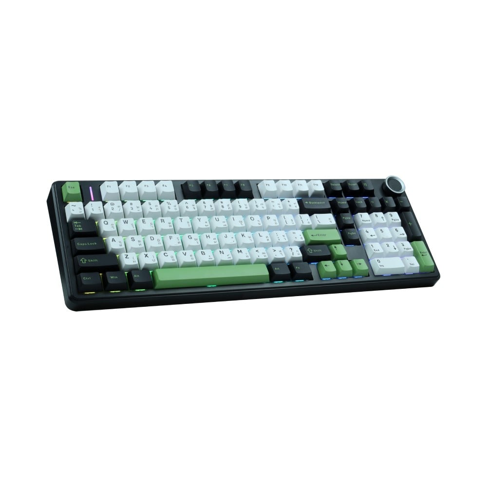 คีย์บอร์ดเกมมิ่ง AULA F99PRO (GRAY/WHITE/GREEN) SKYBLUE SWITCH