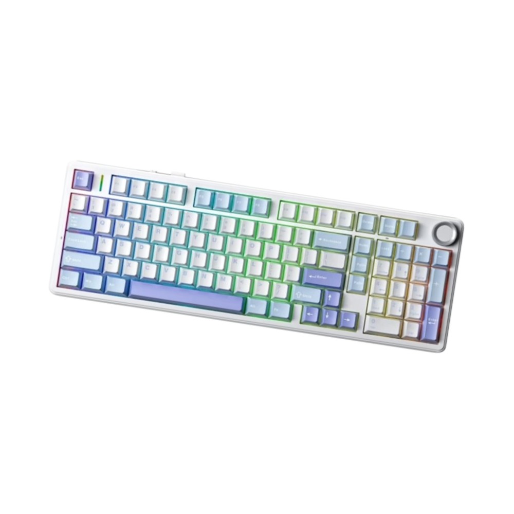 คีย์บอร์ดเกมมิ่ง AULA F99PRO (LIGHTBLUE/WHITE/DARKPURPLE) SKYBLUE SWITCH