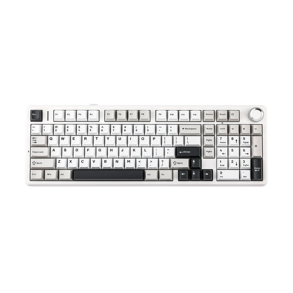 คีย์บอร์ดเกมมิ่ง AULA F99PRO (LIGHTGRAY/WHITE/DARKGRAY) SKYBLUE SWITCH