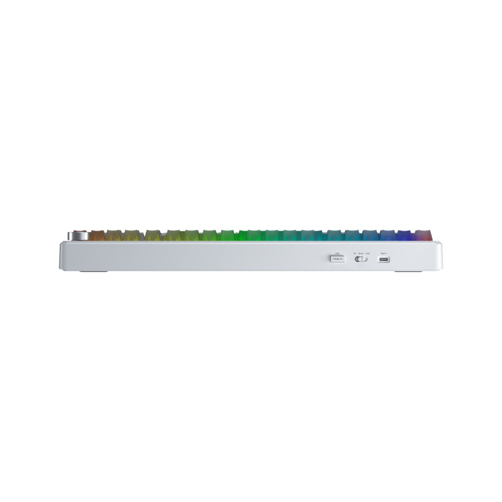คีย์บอร์ดเกมมิ่ง AULA F99PRO (WHITE) LIGHT SILENT SWITCH