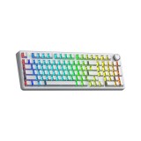 คีย์บอร์ดเกมมิ่ง AULA F99PRO (WHITE) LIGHT SILENT SWITCH