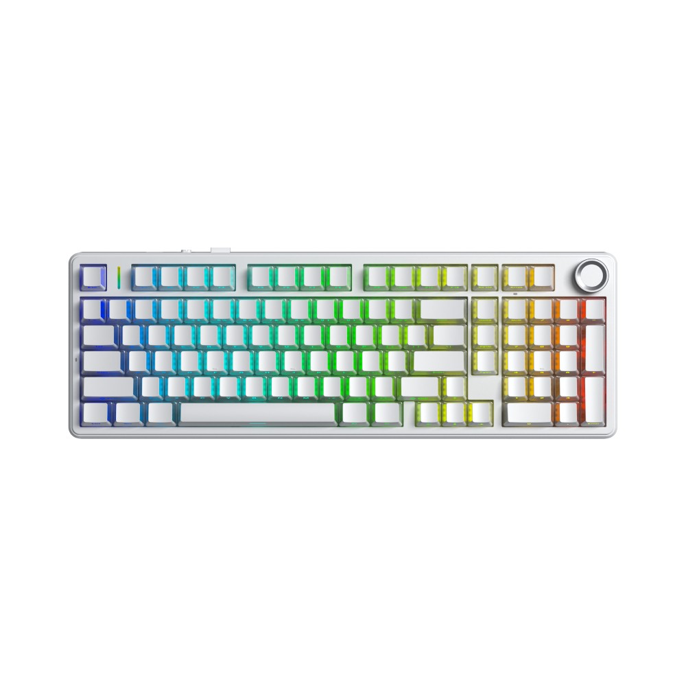 คีย์บอร์ดเกมมิ่ง AULA F99PRO (WHITE) LIGHT SILENT SWITCH