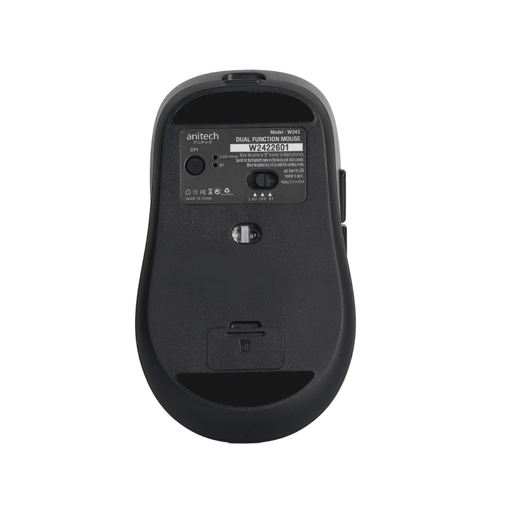 เมาส์ไร้สาย Anitech Dual Function W242-BK Black