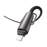 สายคล้องโทรศัพท์ MCDODO 36W 2 in 1 USB-C to Lightning Charging Lanyard 1.2m Black