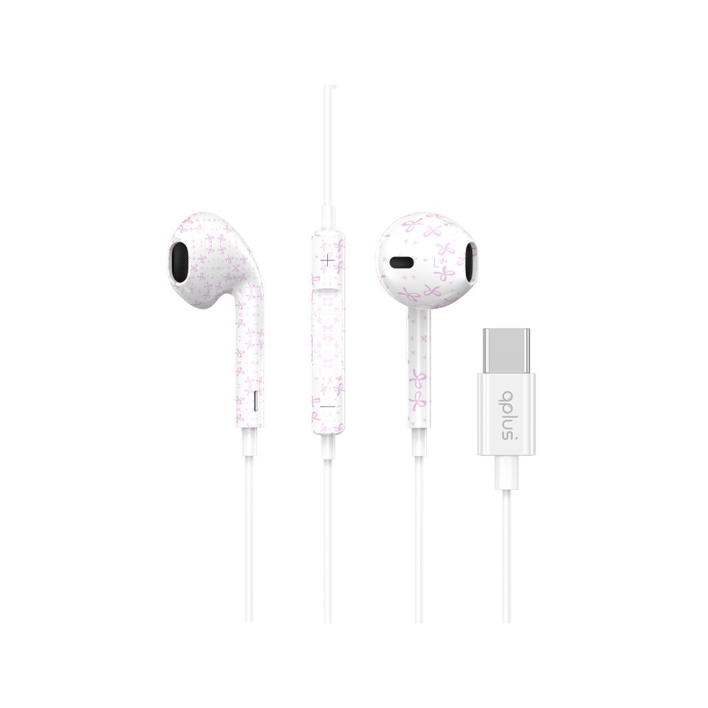 หูฟัง QPLUS Wired Earbud Type-C Ribbon White