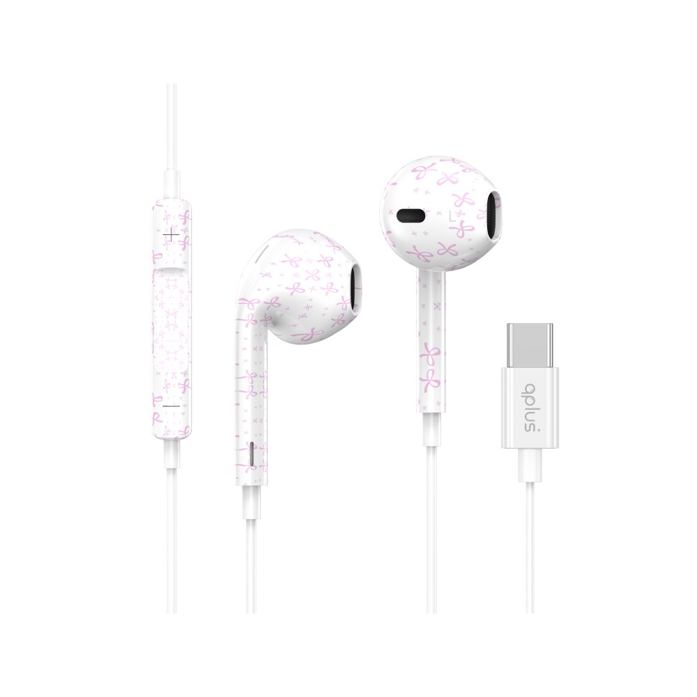 หูฟัง QPLUS Wired Earbud Type-C Ribbon White
