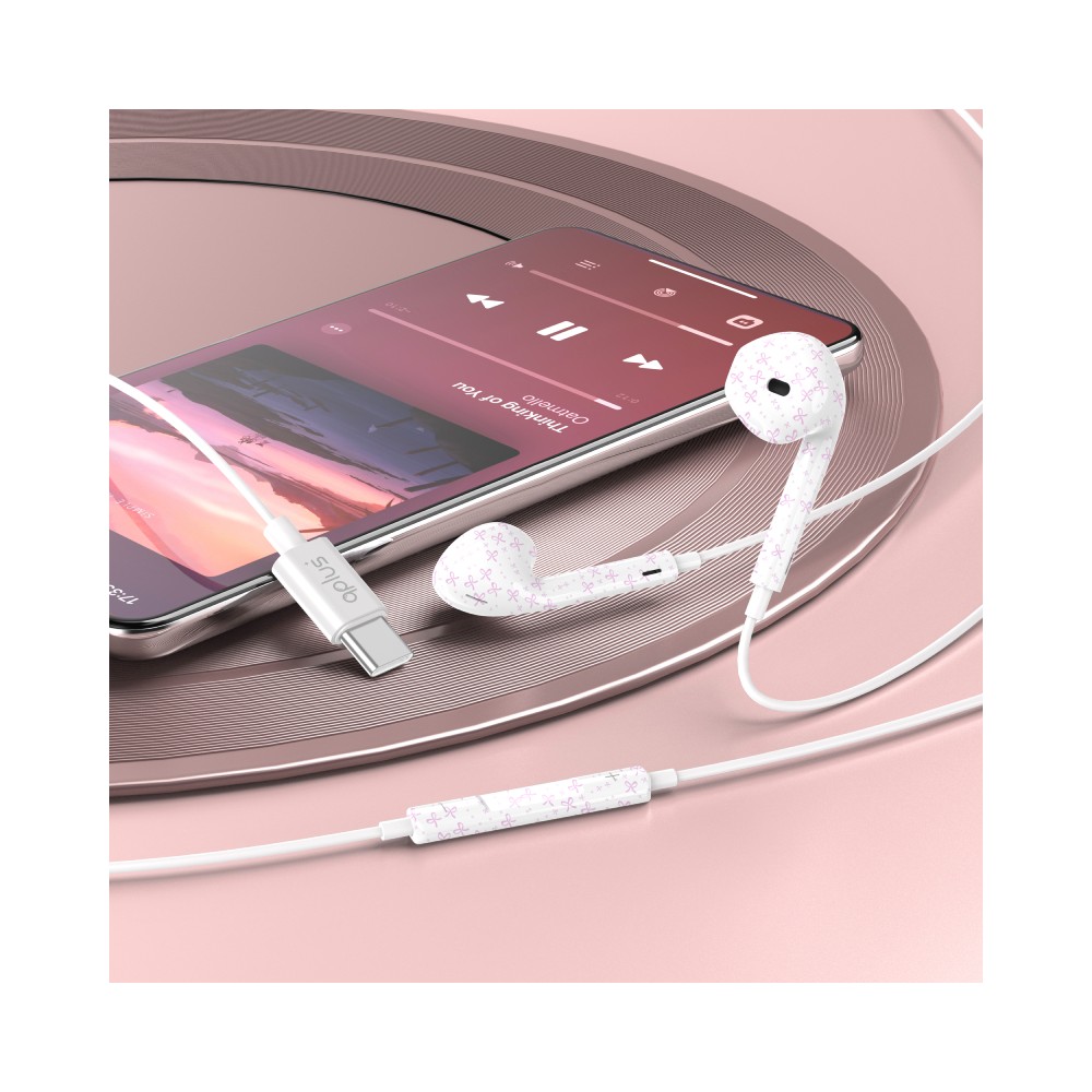 หูฟัง QPLUS Wired Earbud Type-C Ribbon White