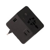 หัวแปลงปลั๊กไฟ TECHPRO Multifunction Universal Travel Adapter 45W GaN3 (TP-UA02) Black