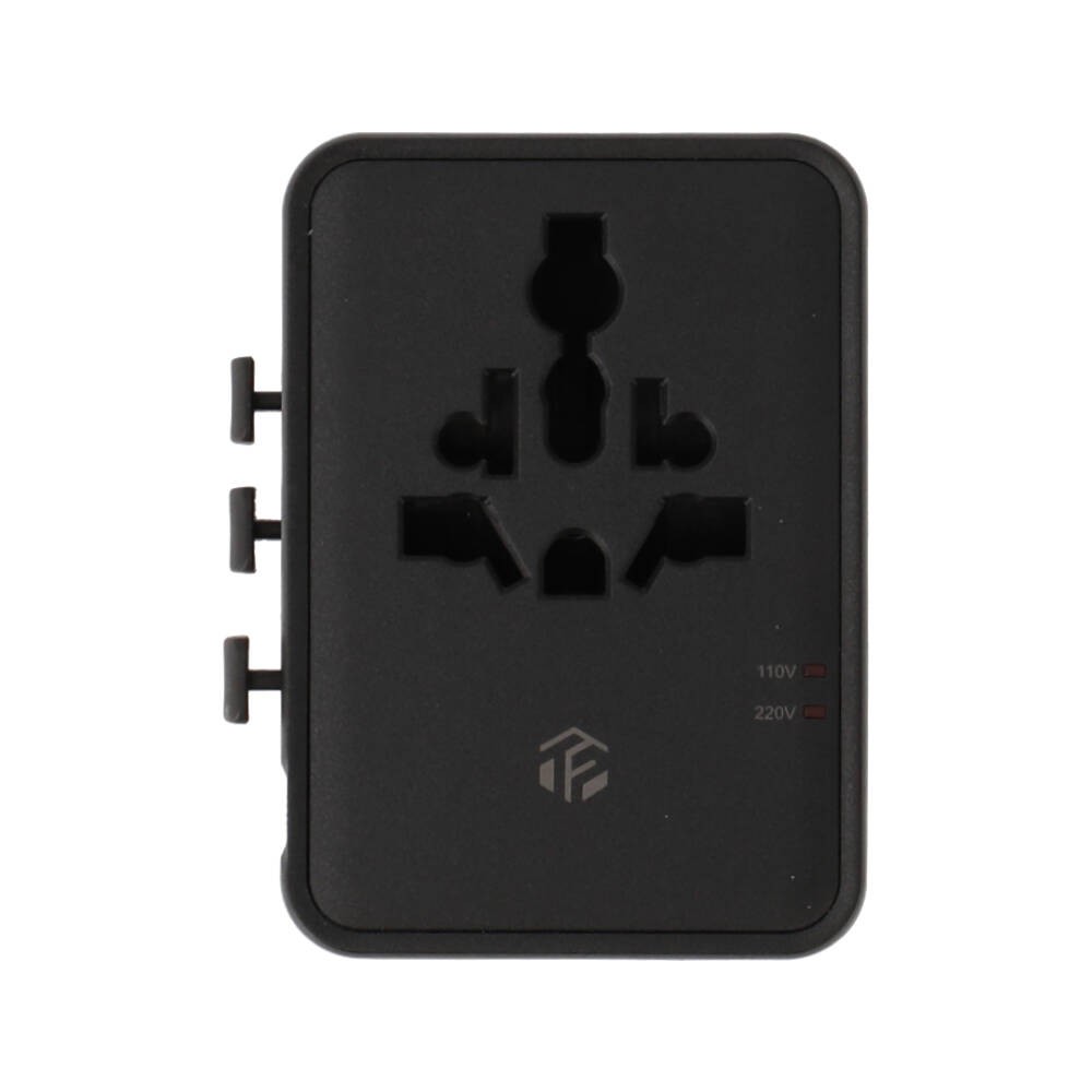 หัวแปลงปลั๊กไฟ TECHPRO Multifunction Universal Travel Adapter 45W GaN3 (TP-UA02) Black