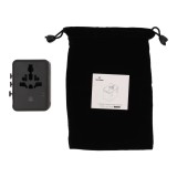หัวแปลงปลั๊กไฟ TECHPRO Multifunction Universal Travel Adapter 45W GaN3 (TP-UA02) Black