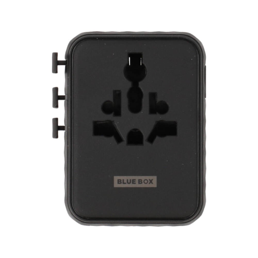 หัวแปลงปลั๊กไฟ Blue Box Multifunction Universal Travel Adapter 70W GaN3 (BB-UA02) Black