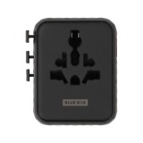 หัวแปลงปลั๊กไฟ Blue Box Multifunction Universal Travel Adapter 25W GaN3 (BB-UA01) Black