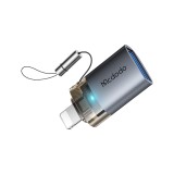 ตัวแปลง MCDODO USB-A to Lightning 480Mbps Transfer Adapter with Indicator Lights and Lanyard Gray