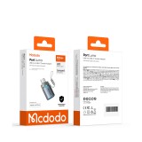 ตัวแปลง MCDODO USB-A to USB-C 5Gbps Transfer Adapter with Indicator Lights and Lanyard Gray
