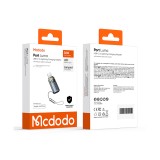 ตัวแปลง MCDODO USB-C to Lightning 36W Charging Adapter with Indicator Lights and Lanyard Gray