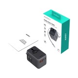 หัวแปลงปลั๊กไฟ AUKEY Globe Reel 70W GaN Universal Adapter with Retractable Cable (PA-TA14)