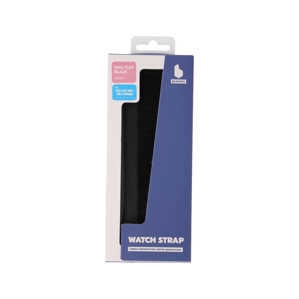 Blue Box สาย Apple Watch Series 6,7,8,9,10,11,SE1,SE2,Ultra (44/45/46/49mm) Mag Flex Black