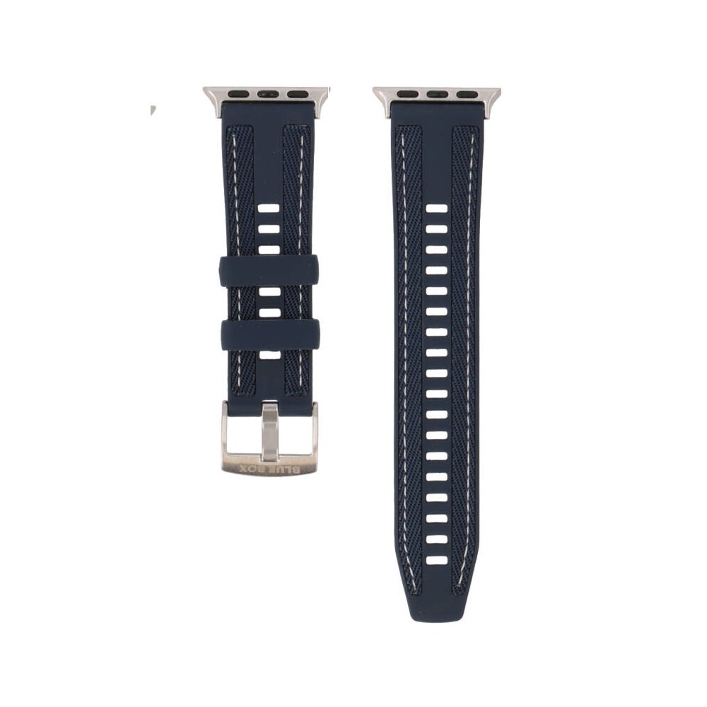 Blue Box สาย Apple Watch Series 6,7,8,9,10,11,SE1,SE2,Ultra (44/45/46/49mm) Tactical Fit Navy Blue