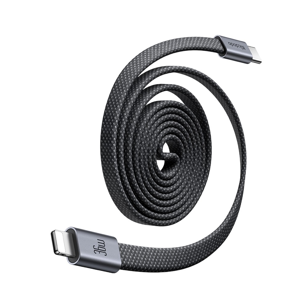 สายชาร์จ MCDODO USB-C to Lightning 36W Magnetic Self-Winding Cable 1M. Black (CA-9910)