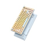 คีย์บอร์ดเกมมิ่ง Onikuma Umi MT707 82-key Triple-Mode Mechanical White/Blue
