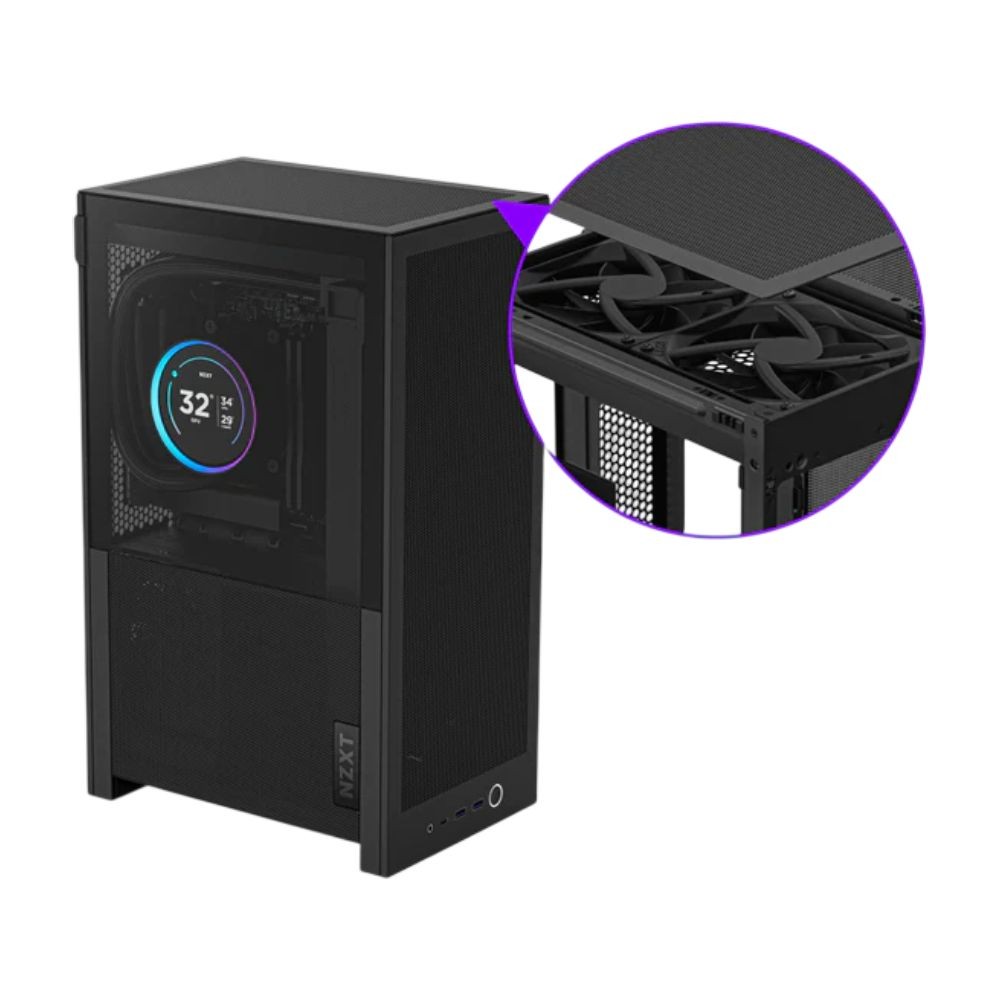 เคสคอมพิวเตอร์ NZXT H2 FLOW Black (CI-H21FB-01)