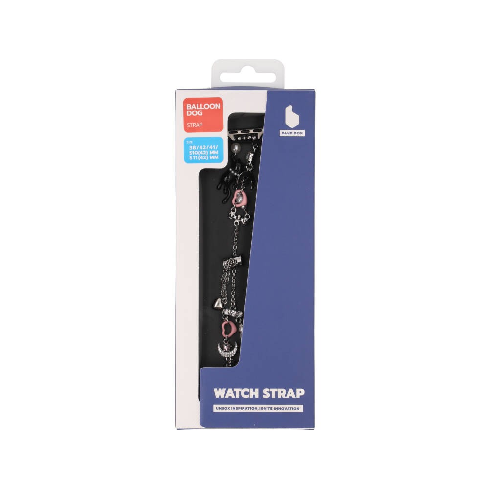 Blue Box สาย Apple Watch Series 6,7,8,9,10,11,SE1,SE2 (39/40/41/42mm) Pearl Cat Black