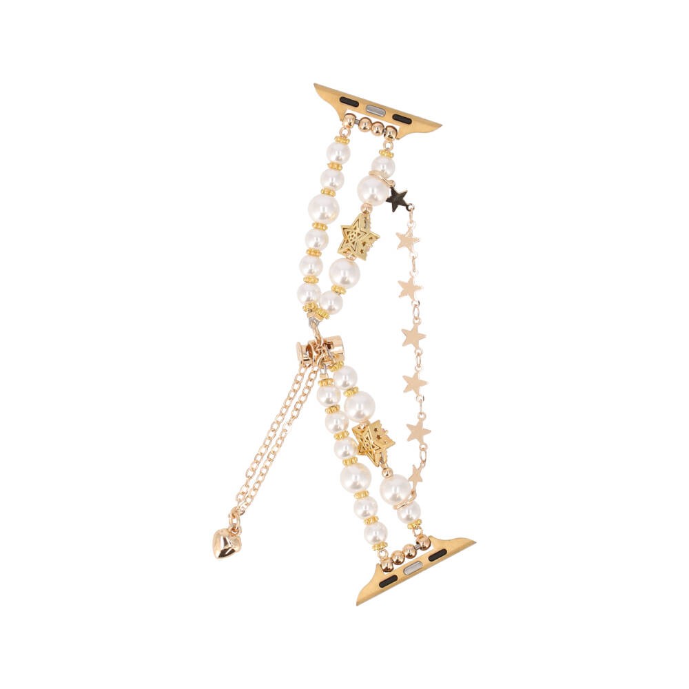 Blue Box สาย Apple Watch Strap Series 6,7,8,9,10,11,SE1,SE2,Ultra (44/45/46/49mm) Golden Pearl Star