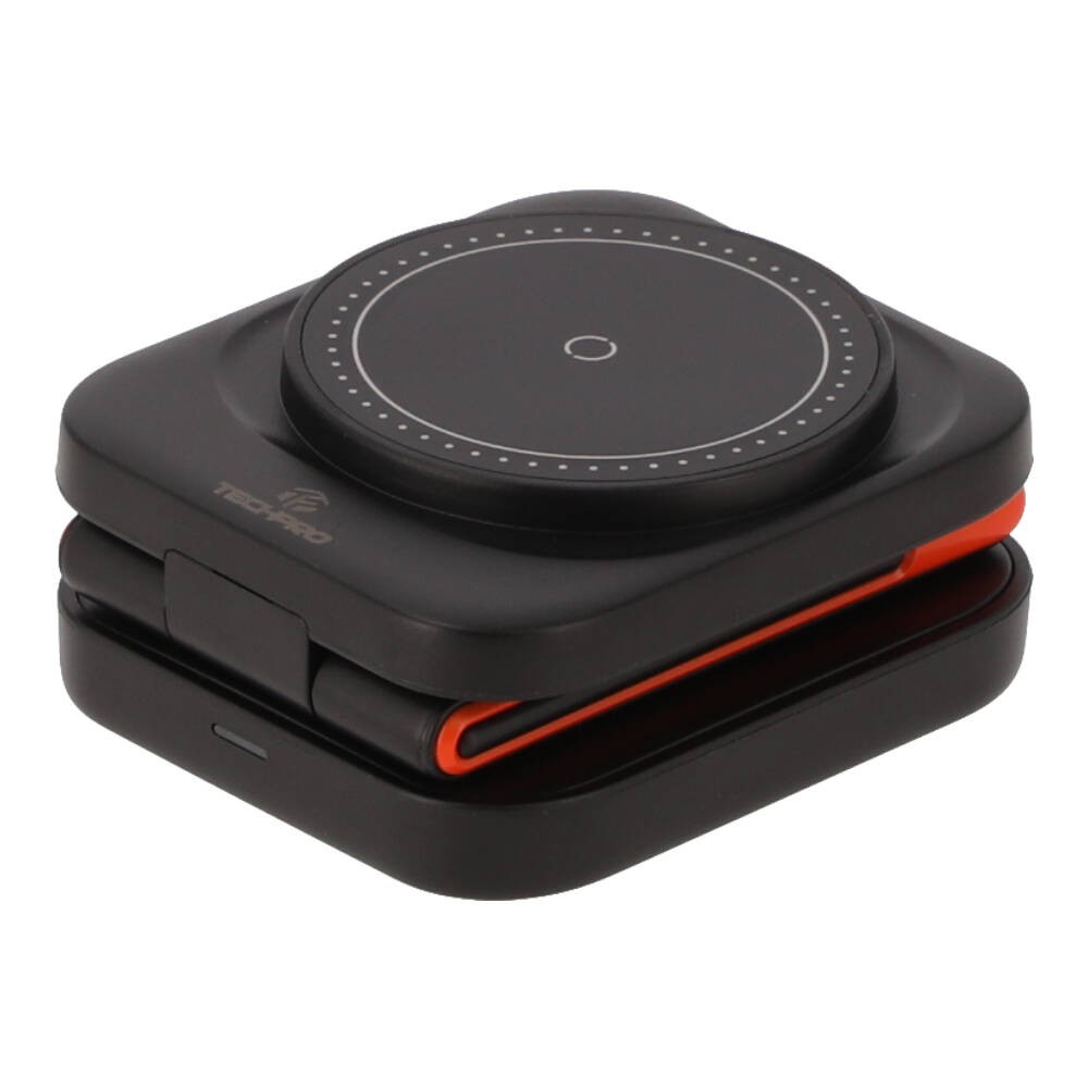 ที่ชาร์จไร้สาย TECHPRO Foldable 3 in 1 Magnetic Black