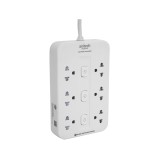 ปลั๊กไฟ Anitech TIS 2200W 6 Socket 3 Switch 3M H536 (White)