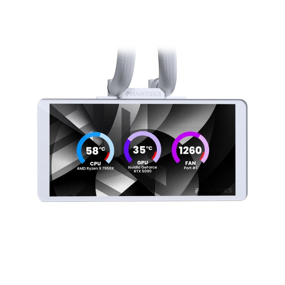 ชุดระบายความร้อนซีพียู PHANTEKS Glacier One 360M25 LCD White (PH-GO360M25G2LCD_DBK01)