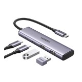 UGREEN 4-in-1 USB 3.0x2 + USB-Cx2 Hub 5G Alu Gray (15395)