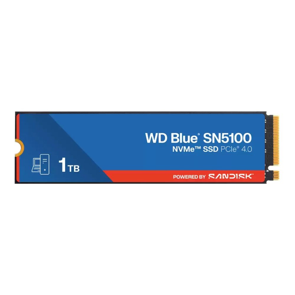 การ์ดเอสเอสดี WD Blue SN5100 1TB SSD M.2 PCle/Nvme Gen4 R7100MB/s W6700MB/s (WDS100T5B0E-00CPE0) 5Year