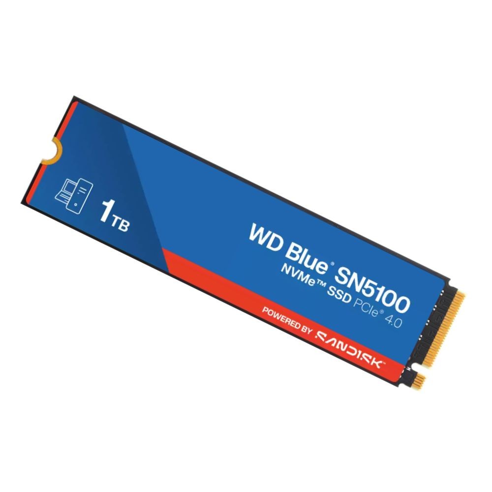 การ์ดเอสเอสดี WD Blue SN5100 1TB SSD M.2 PCle/Nvme Gen4 R7100MB/s W6700MB/s (WDS100T5B0E-00CPE0) 5Year