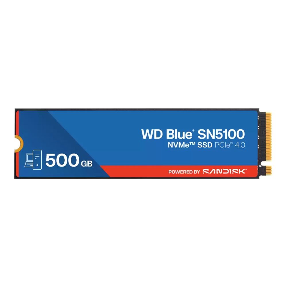 การ์ดเอสเอสดี WD Blue SN5100 500GB SSD M.2 PCle/NVMe Gen4 R6600MB/s W5600MB/s (WDS500G5B0E-00CPE0) 5Year