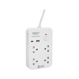 ปลั๊กไฟ Anitech TIS 2200W 4 Socket 1 Switch 3M USB-A+C PD20W H5534 White
