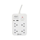 ปลั๊กไฟ Anitech TIS 2200W 4 Socket 1 Switch 3M USB-A+C PD20W H5534 White